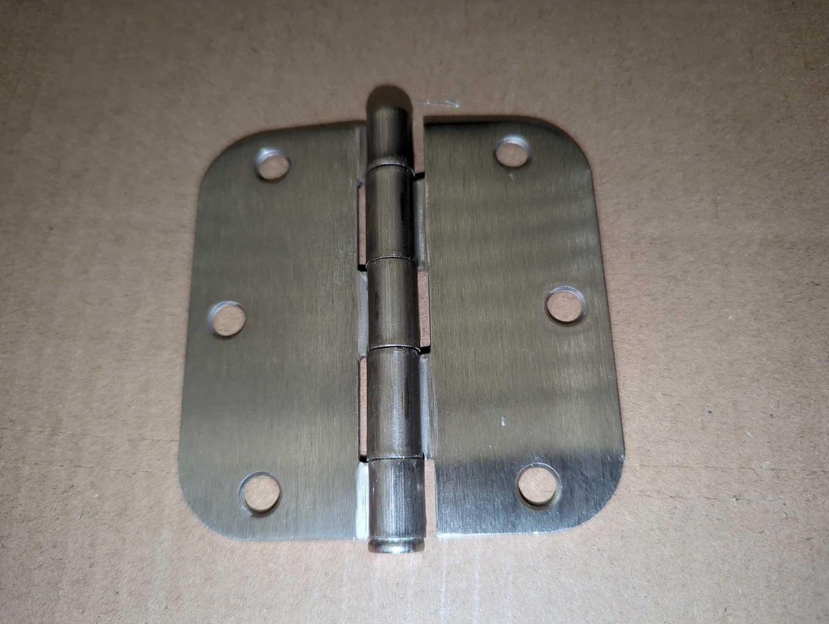 Box Lot of Onward 3 in. x 3 in. Brushed Nickel Full Mortise Butt Hinge with Removable Pin, Retail