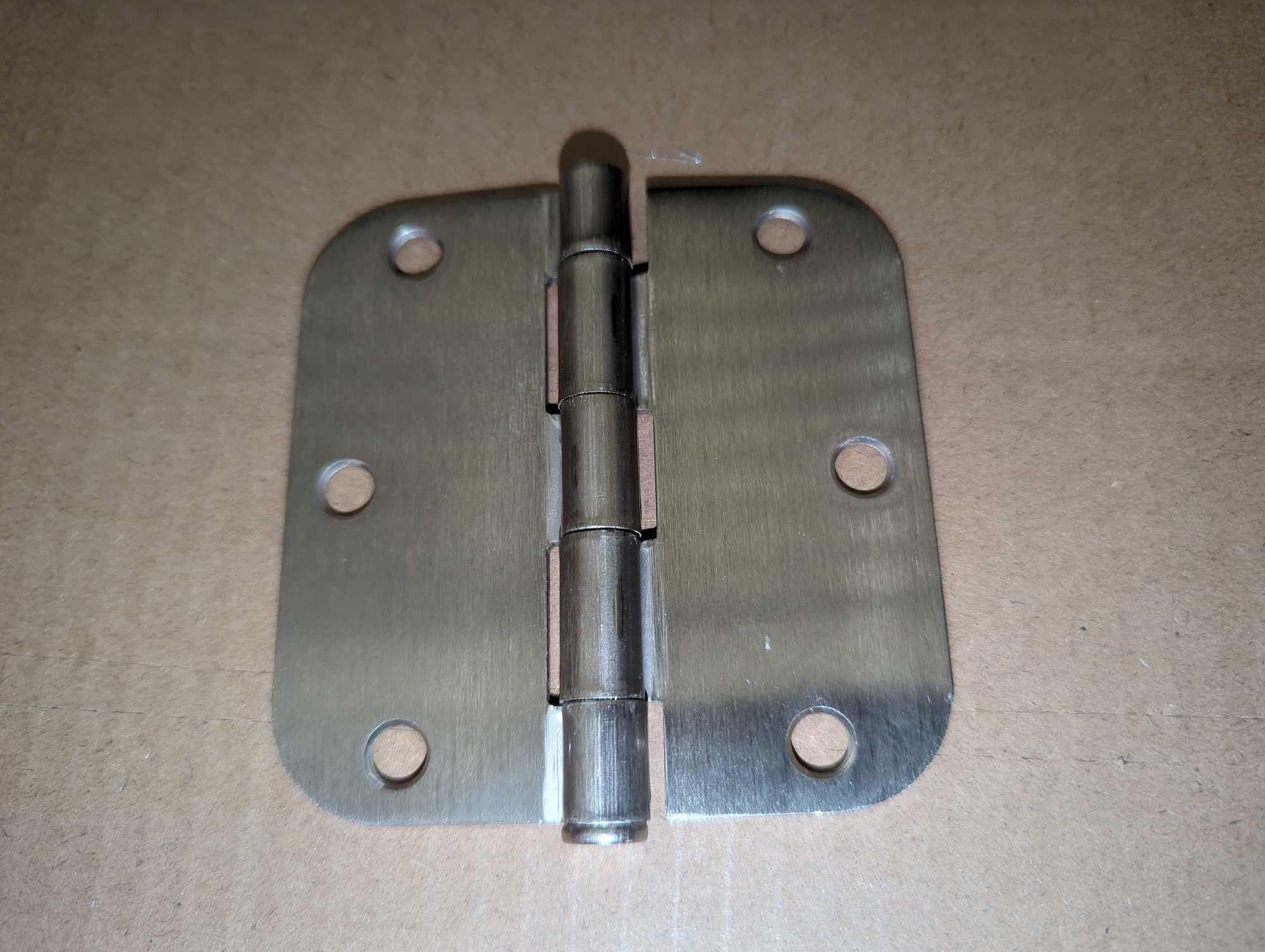 Box Lot of Onward 3 in. x 3 in. Brushed Nickel Full Mortise Butt Hinge with Removable Pin, Retail