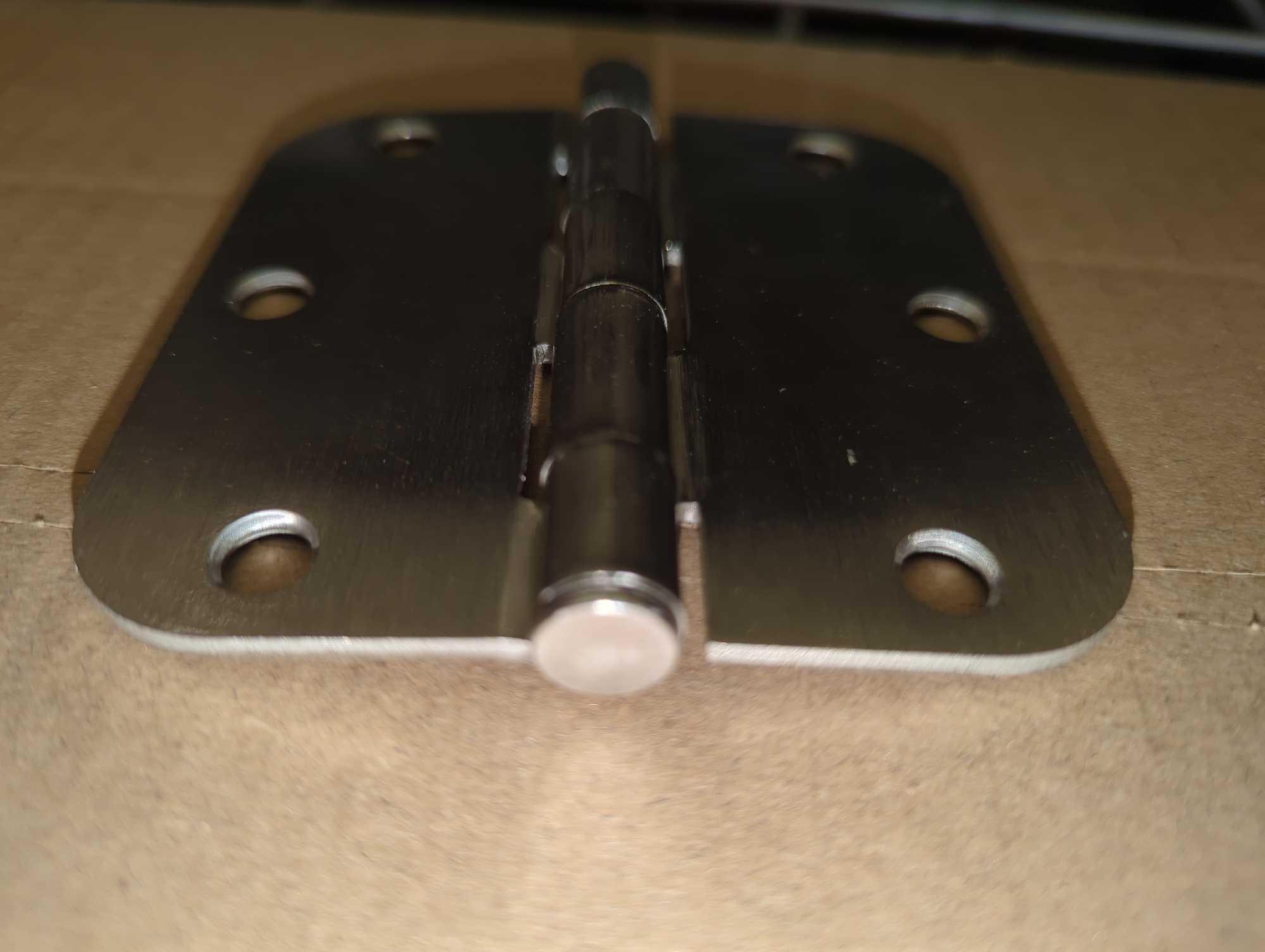 Box Lot of Onward 3 in. x 3 in. Brushed Nickel Full Mortise Butt Hinge with Removable Pin, Retail