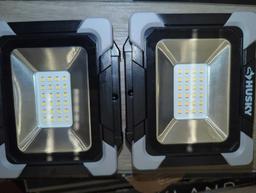 Husky 1000 Lumen Rechargeable Work Light (2-Pack), Model K40409, Retail Price $32, Appears to be