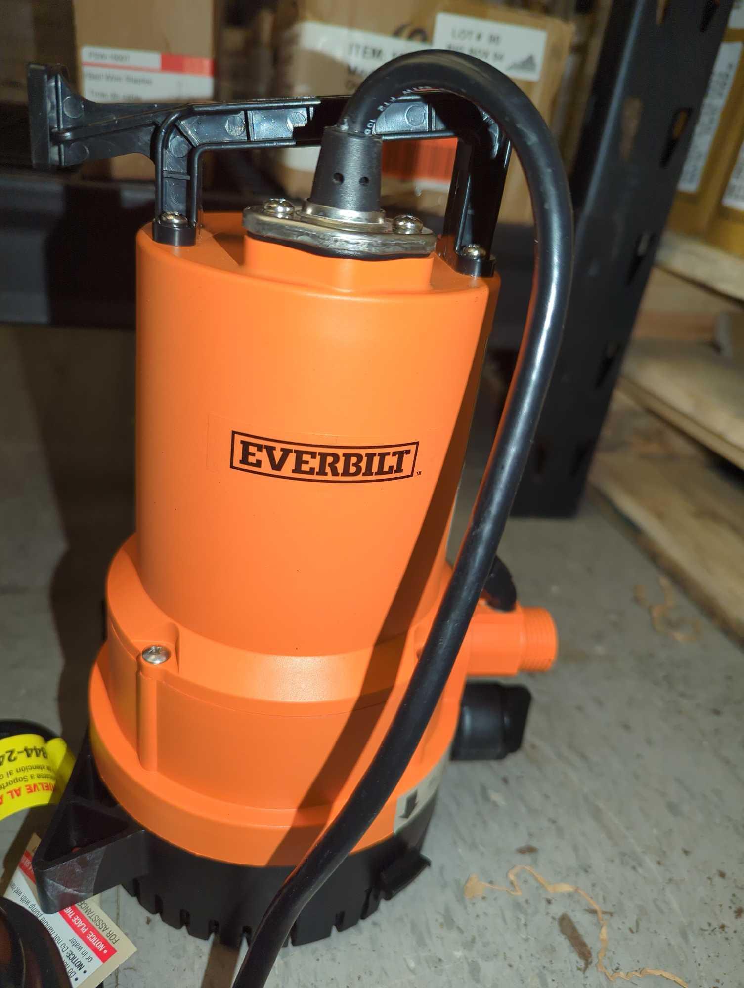 Everbilt 1/4 HP 2-in-1 Submersible Utility and Transfer Pump, Appears to be New in Open Box Retail