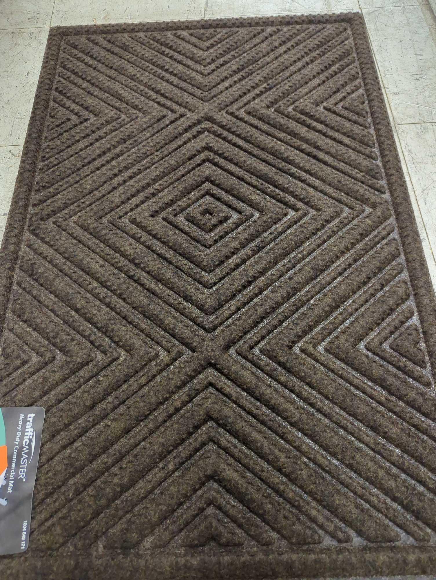Lot of 2 Assorted Styles of TrafficMaster Door Mats To Include, TrafficMaster Diamond Gem 24 in. x