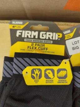 Lot of 2 FIRM GRIP X-Large Flex Cuff Outdoor and Work Gloves (2-Pack), Total of 4 Pairs Appears to
