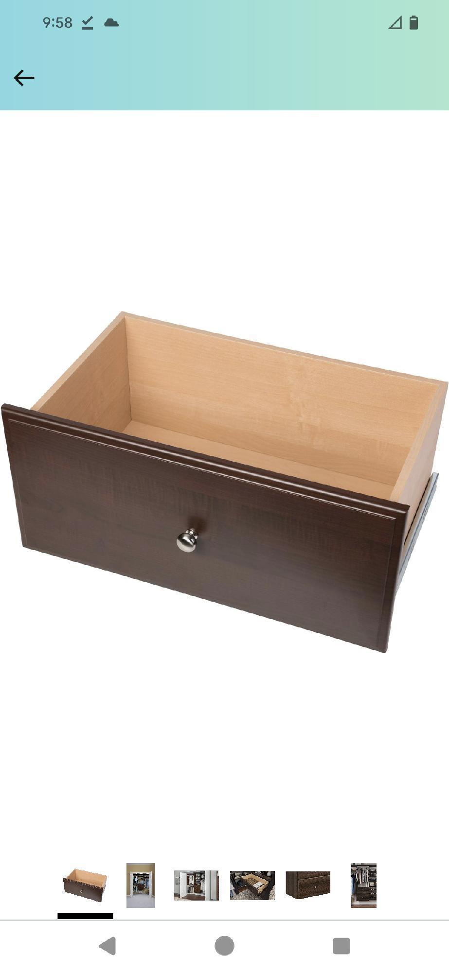 Box of 3 Easy Track Rd12-Cg 12" Deluxe Drawers in Truffle with Easy Wrap Assembly and