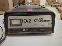 Schumacher 10/2 amp dual rate battery charger, model SE-1010-2. Comes as is shown in photos. Appears