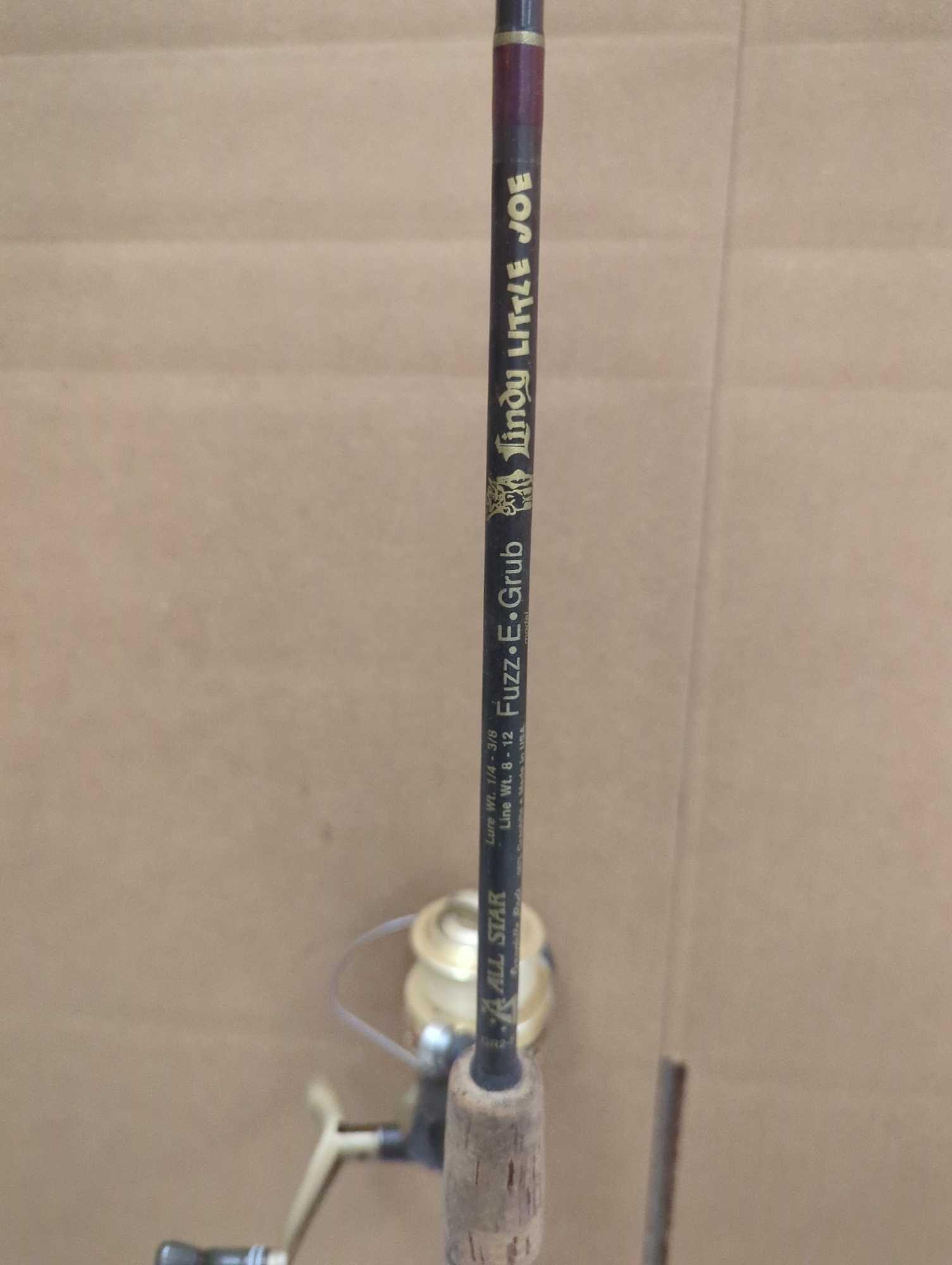 All Star Graphite Rods GR2-S 6' Lindy Little Joe Fuzz E Grub model, 96% graphite. Lure weight