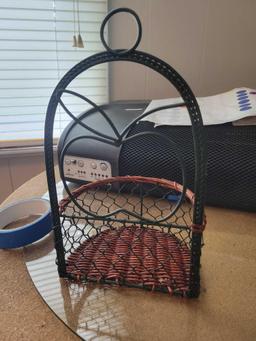 Small Decorative Metal Basket. $1 STS