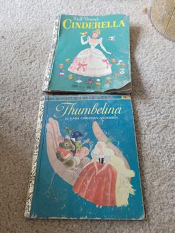 Vintage Cinderella and Thumbelina Books $1 STS