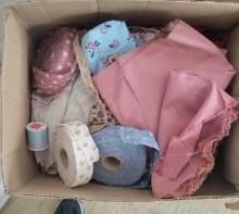 Box of Assorted Cloth Pieces $ 2 STS