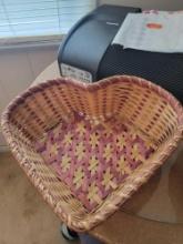 Two Heart Shaped Baskets. $1 STS