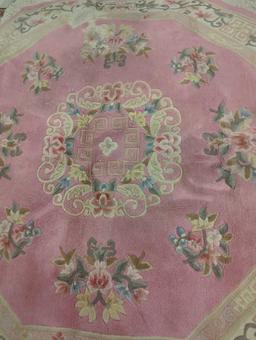 MACHINE MADE AREA RUG, OCTAGONAL 71 1/2"L