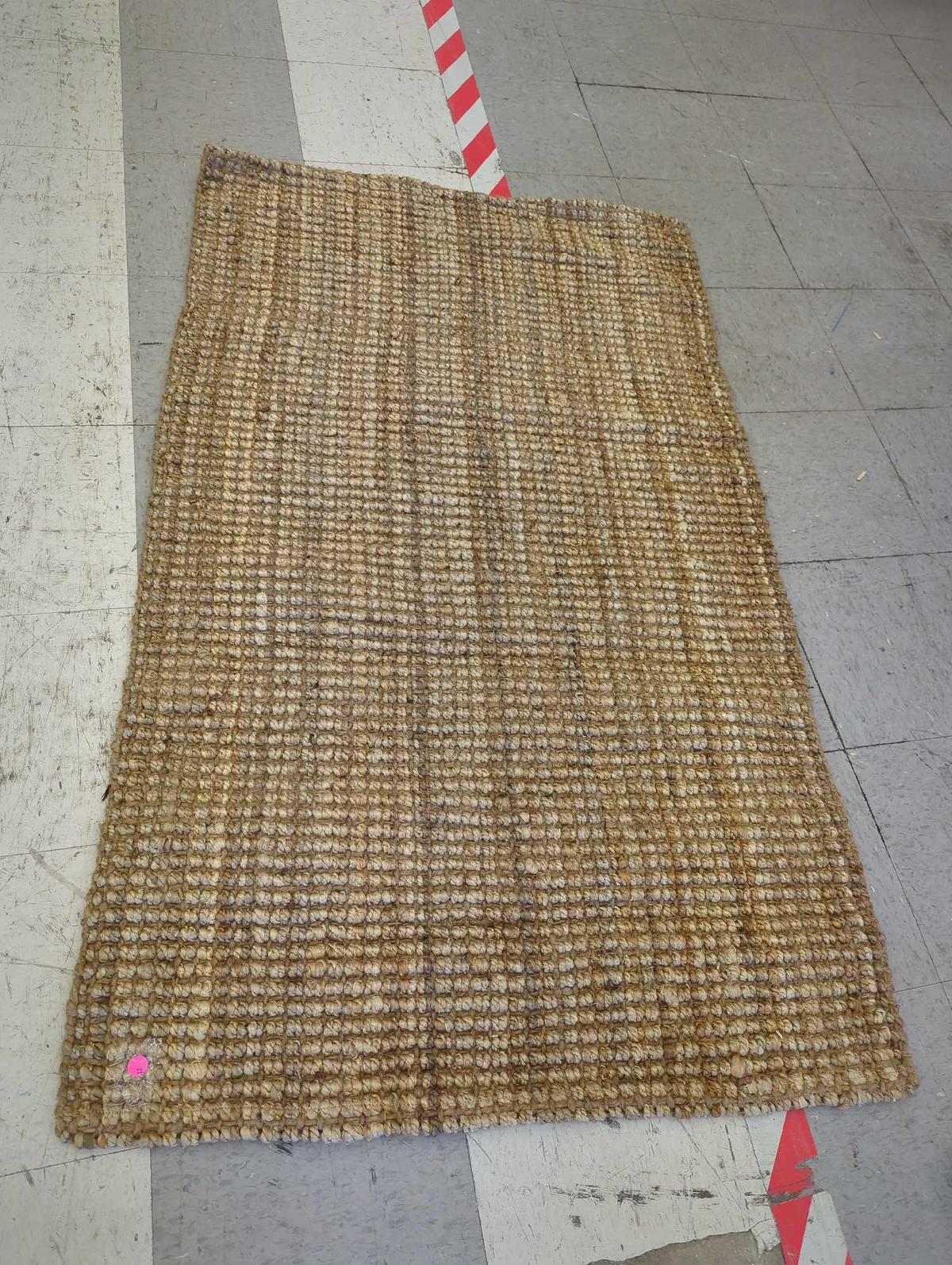 NATURAL JUTE AREA RUG, 59"X35"