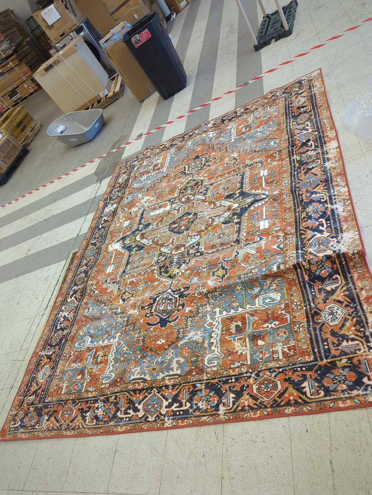 NULOOM SULTANABAD PATTERN RUST COLOR AREA TUG, 8X10' APPROX