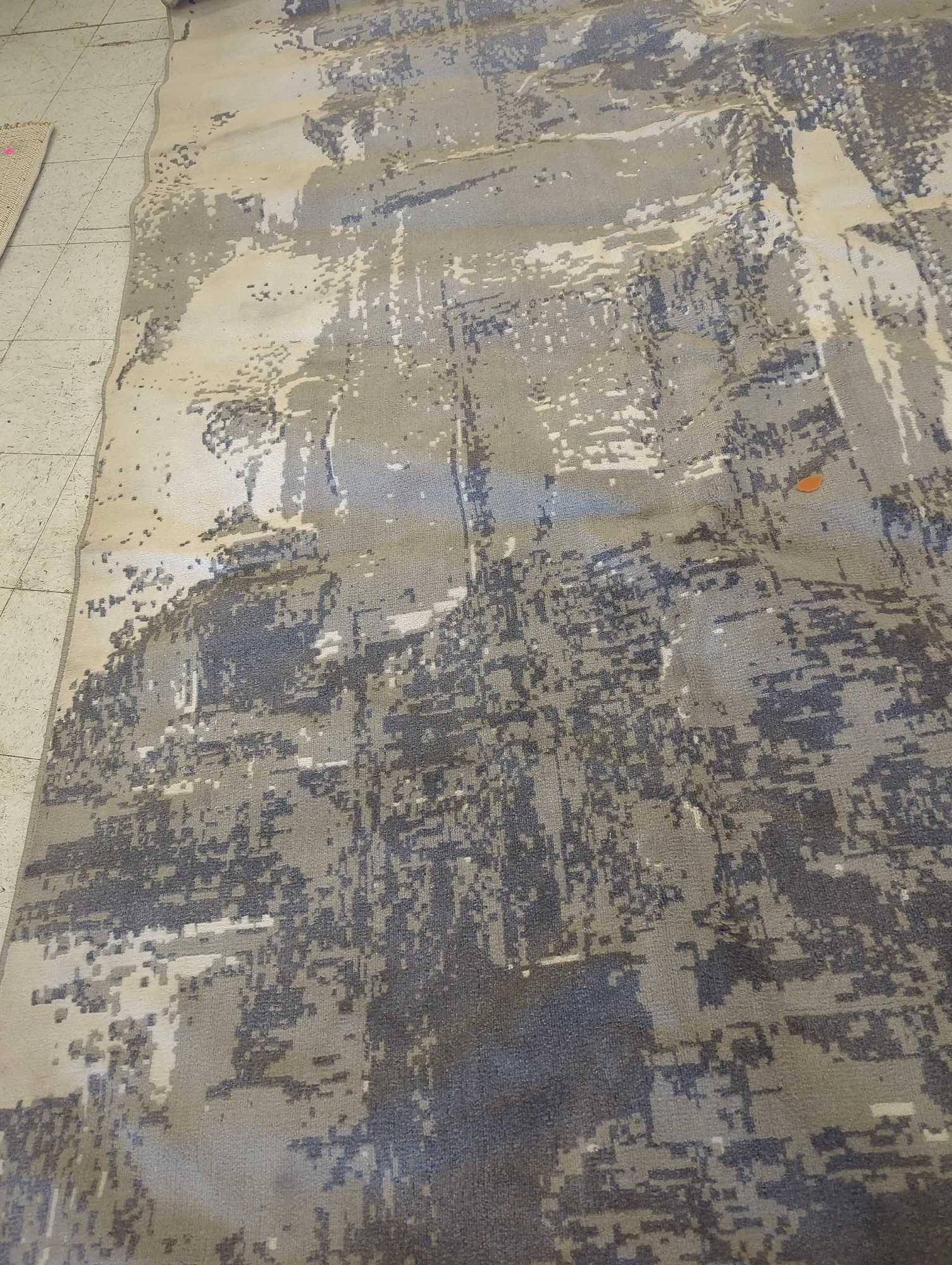 NEWBURY COLLECTION MACHINE MADE AREA RUG, MILITARY CAMO STYLE. 7'X10'