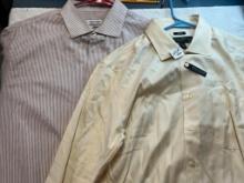 2 Mens Button Down Long Sleeves- 1 New & 1 Gently Used