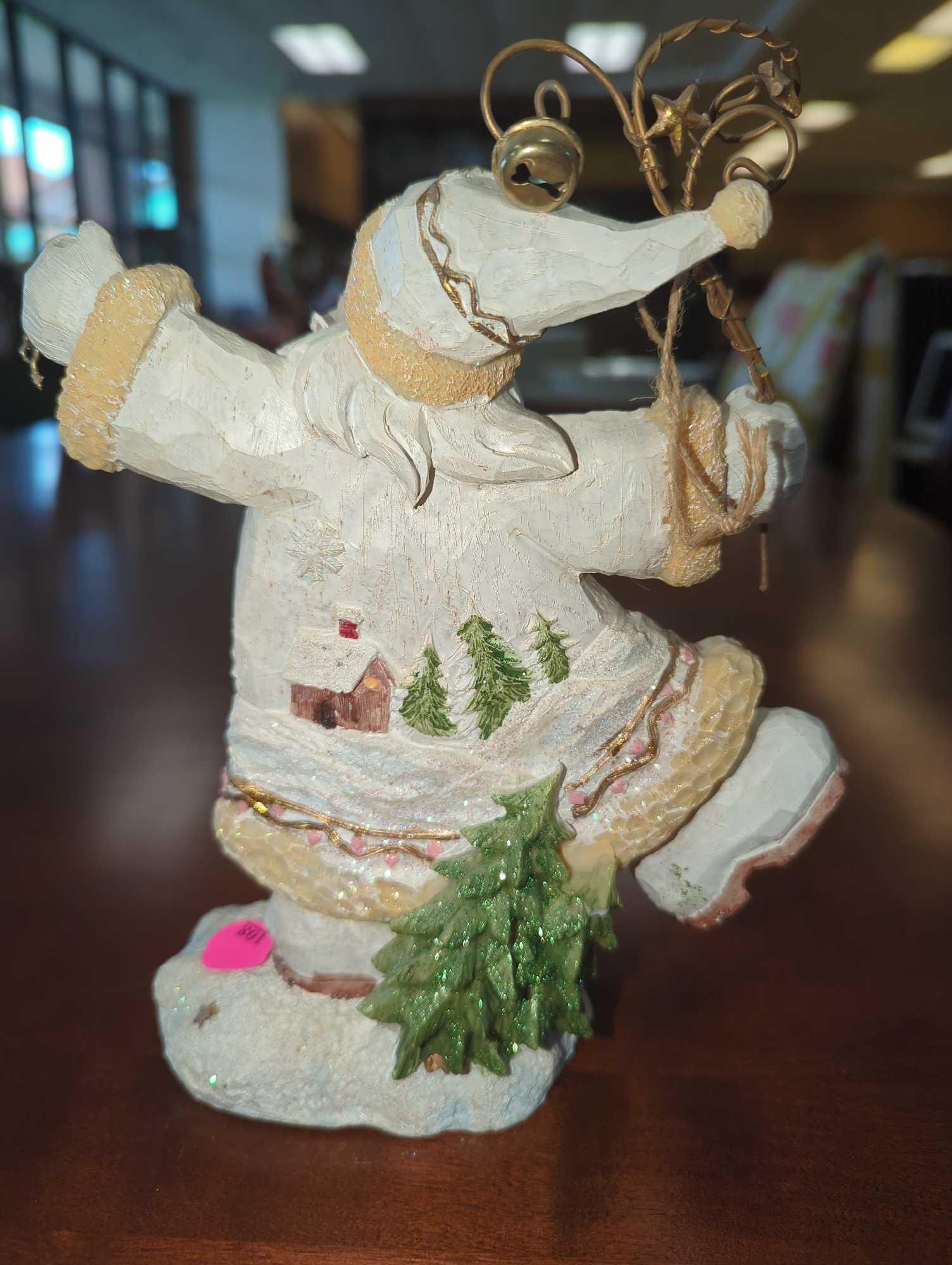 Wooden Santa Decoration, Approximate Dimensions - 9" H x 7" W x 3" D, What You See in the Photos is
