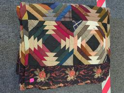 Hand Made Quilt/Throw Blanket Has some Minor Damage Measure Approximately 72 in x 83 in, What you