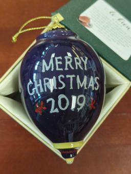 Pier 1 One Nutcracker Glass Ornament Li Bien Handpainted Finial 2019 Gift Box, What you see in