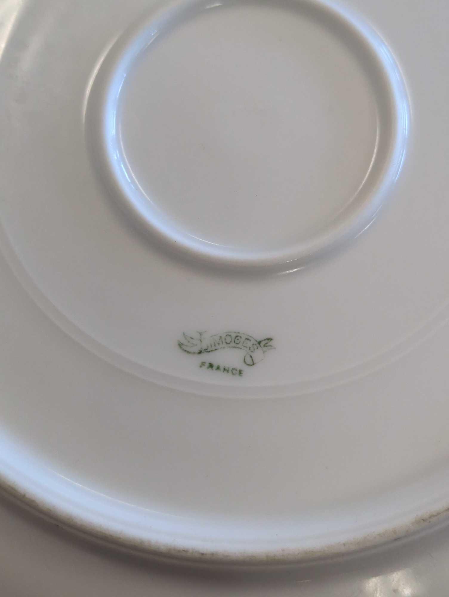 57 Piece of Haviland Limoges Schleiger Antique Dinner Service With Pink Flowers, Some of the Ware