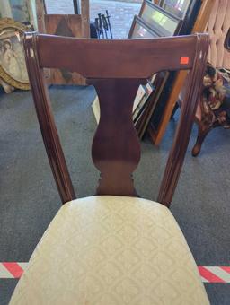 Lot of 6 Matching Queen Anne Dining Chairs to Include 2 Captains Chairs, Matches Lot Number 153,