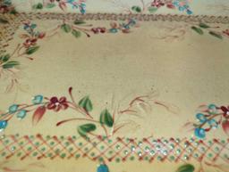 Terre e Provence Hand Painted Ceramic Tray Made in France, Measure Approximately 17 in x 11 in, What