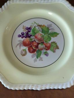 4pcs 1930s Johnson Bros England Square Sandwich / Salad Plate California Pattern, What you see in