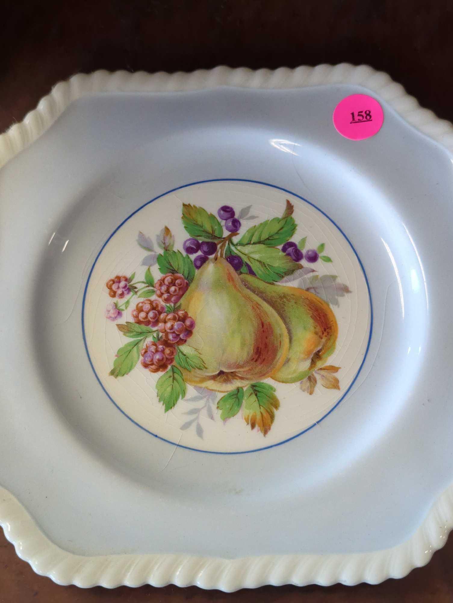 4pcs 1930s Johnson Bros England Square Sandwich / Salad Plate California Pattern, What you see in