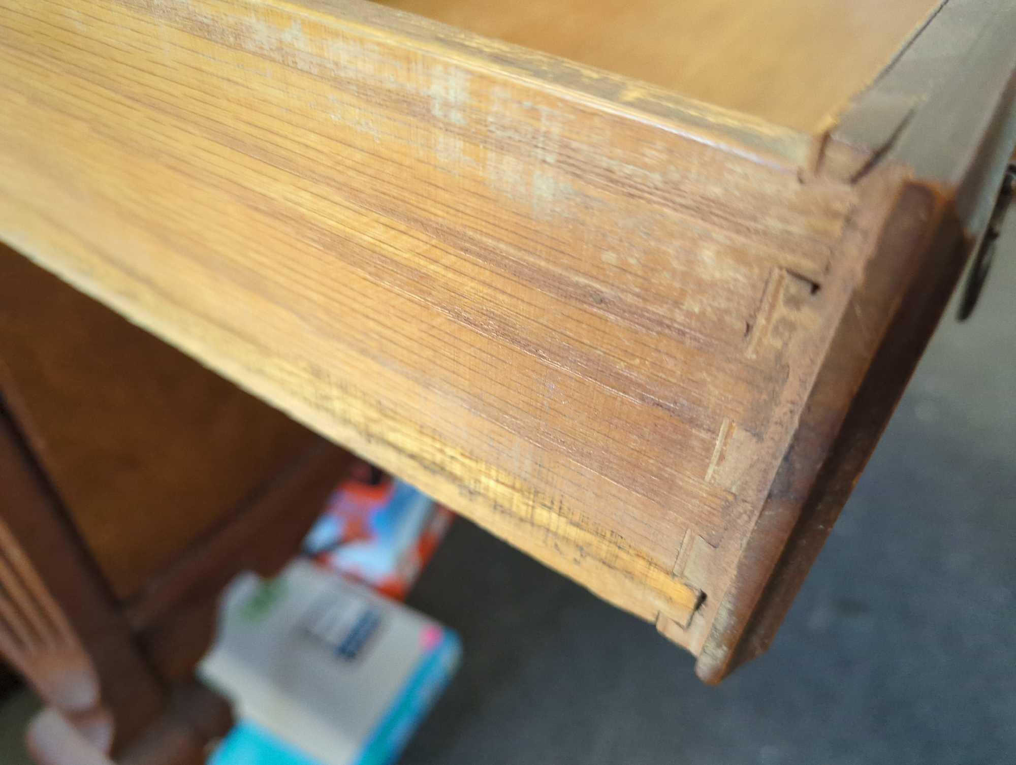 Queen Anne Birdseye Maple Hutch, Has Some Minor Scratches and Chips Of the Wood, Measure