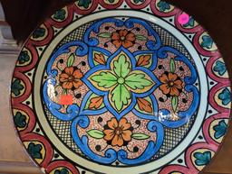 Ceramic Decorative plate - Similar to Vario Antico style, Measure Approximately 14 inches In