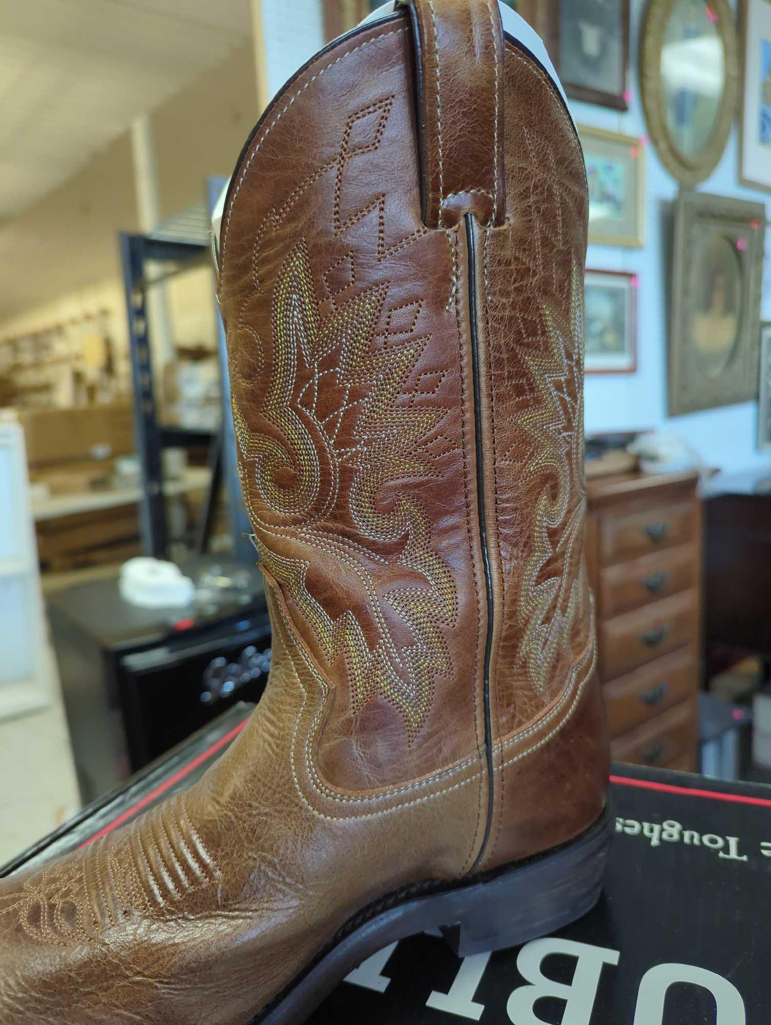 Double H Boots Model DH5232, Jase Brown Western Mens Size 8.5 D Boots, In Excellent Condition In