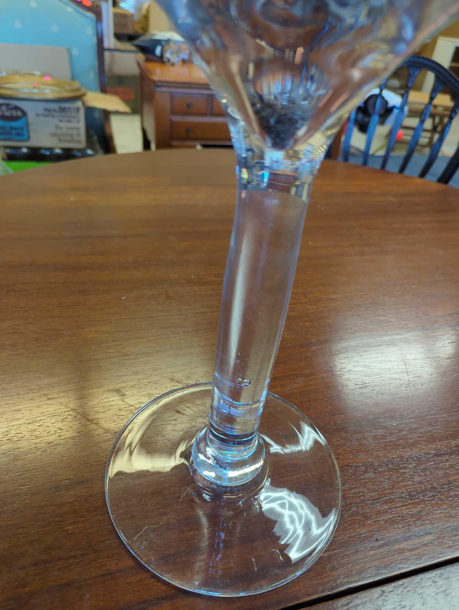 Large Glass Display Margarita Glass, Measure Approximately 17.5 Tall, What you see in photos is what