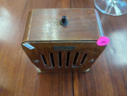 Art Deco Skyscraper 1930's-40's Executone Model 302-S Wood Intercom Speaker, Measure Approximately 6