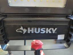 Husky 7000 lumen multi directional led tripod work light, Measure Approximately 51 inches Tall.