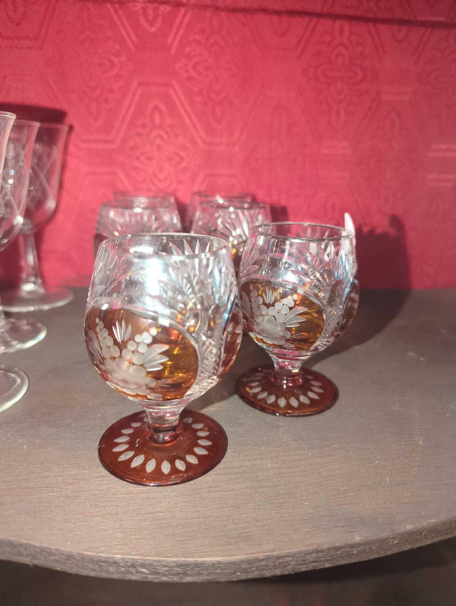 Lot of 6 Rummer Glas Set 6 Liqueur Glass Rummer Glasser Vintage, Retail Price Value $90, What you
