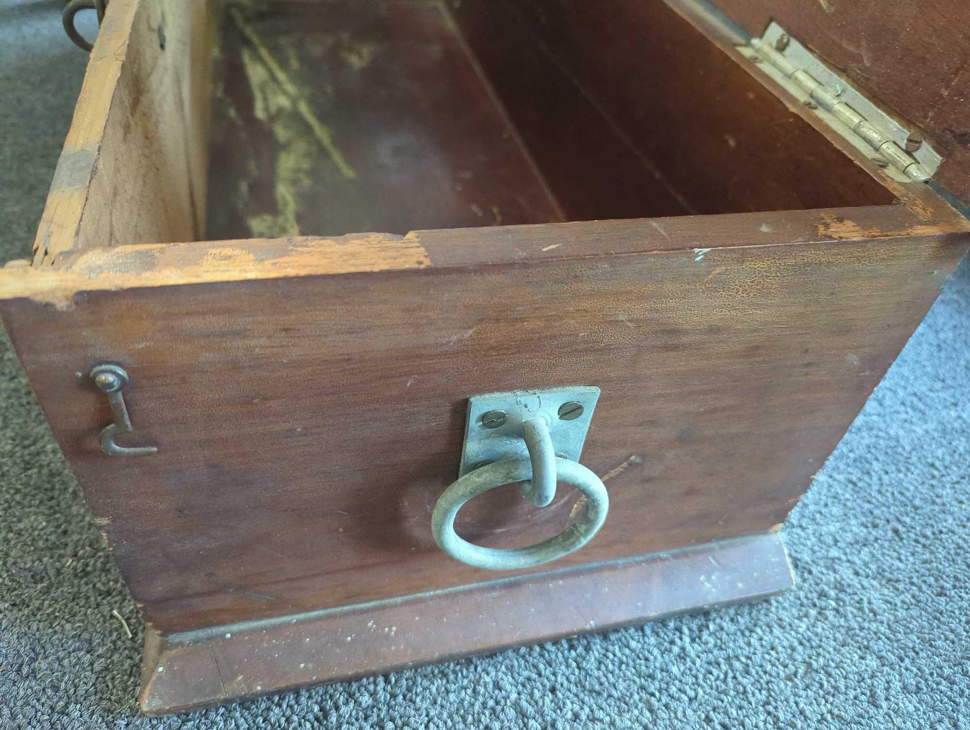 Replica of a 19th Century Seaman?s Chest, Measure Approximately 33 in x 12 in x 9 in, Has Some Signs