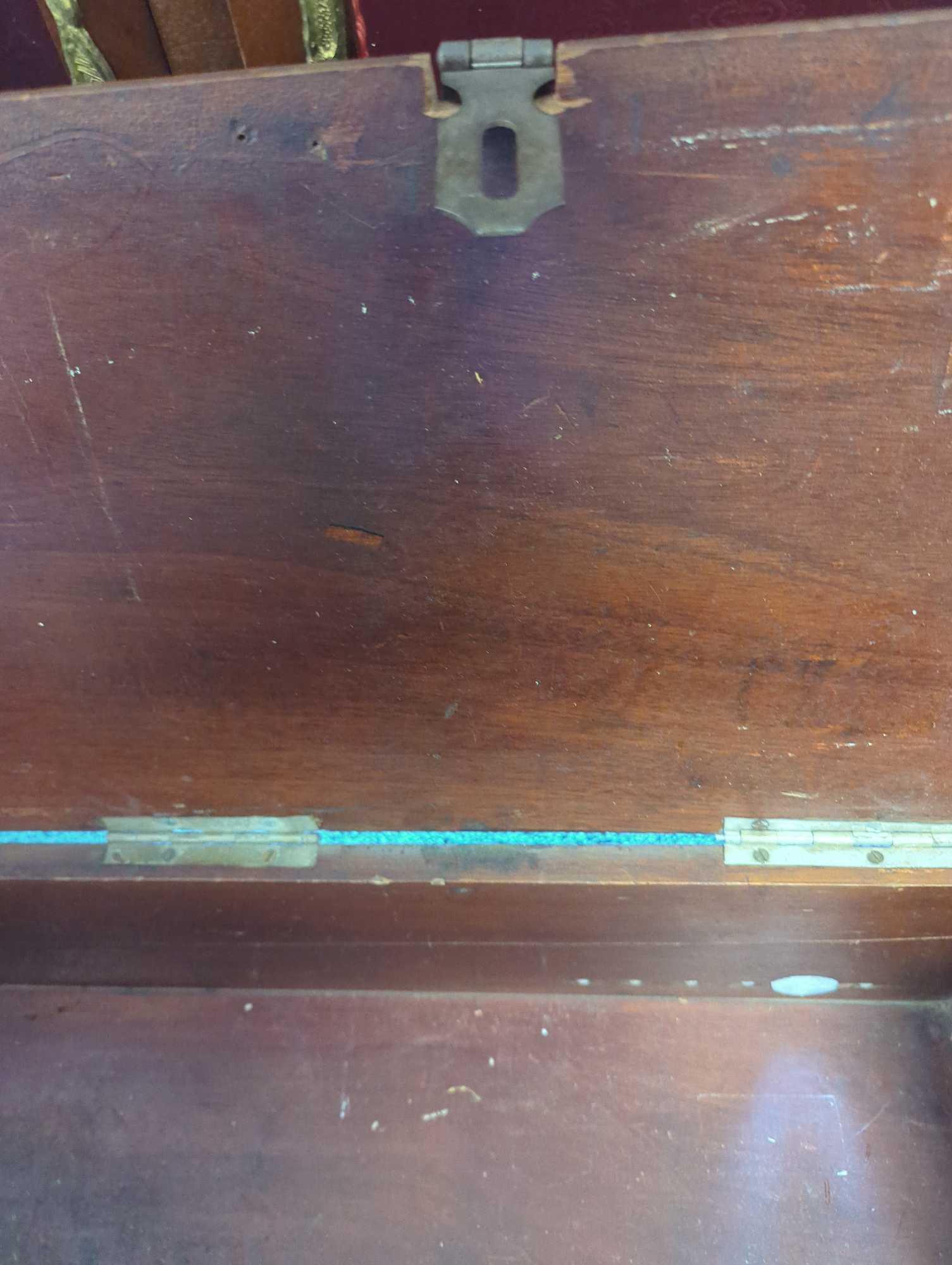 Replica of a 19th Century Seaman?s Chest, Measure Approximately 33 in x 12 in x 9 in, Has Some Signs