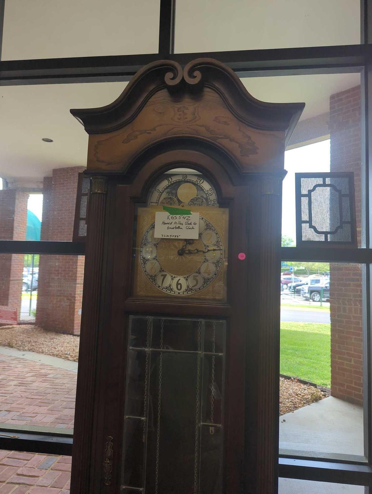 Howard Miller Grandfather Clock Model KGS542, With Beveled Glass, Has Main Parts, Measure