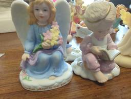 Lot of 4 Figurines to include, Studio Heavenly Angels Figurine By Tom Rubel An Angel Is Praying For