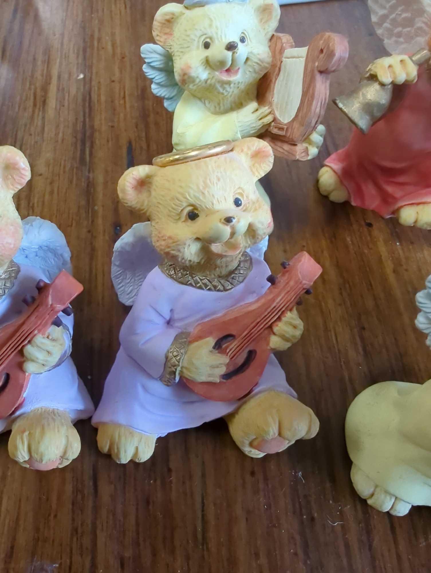 Lot of 7 vintage Angel Teddy Babies Figurines. Comes as is shown in photos. Appears to be used.