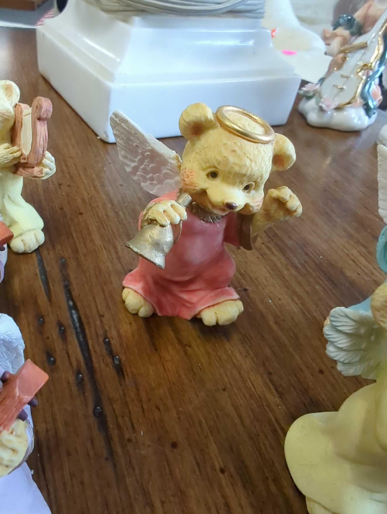 Lot of 7 vintage Angel Teddy Babies Figurines. Comes as is shown in photos. Appears to be used.