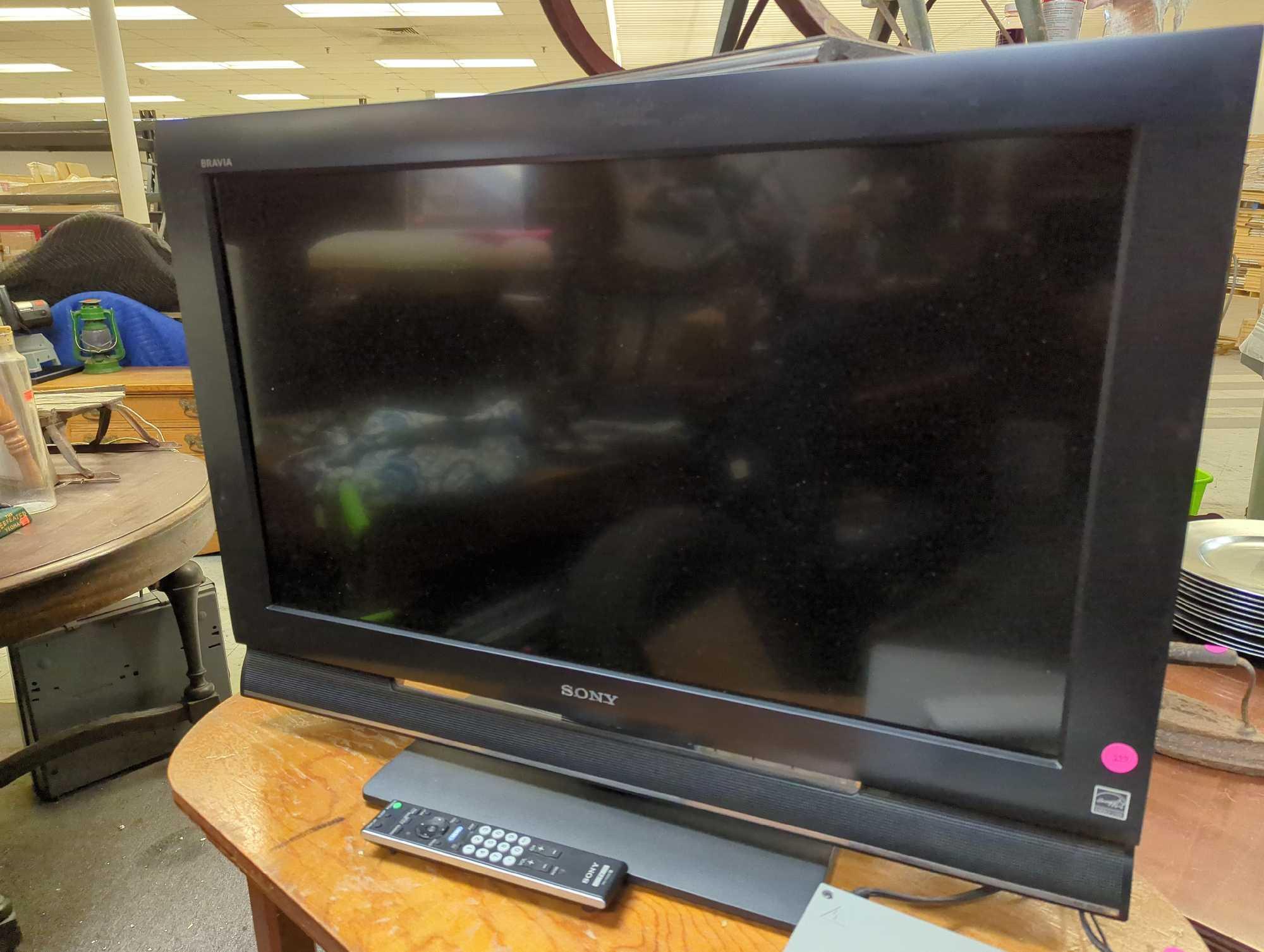 31" Bravia Sony black TV with remote. Comes as is shown in photos. Appears to be used. Model #