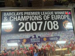 Silver Framed Manchester United Barclays premier League champions 2007-08 poster. Comes as is shown.