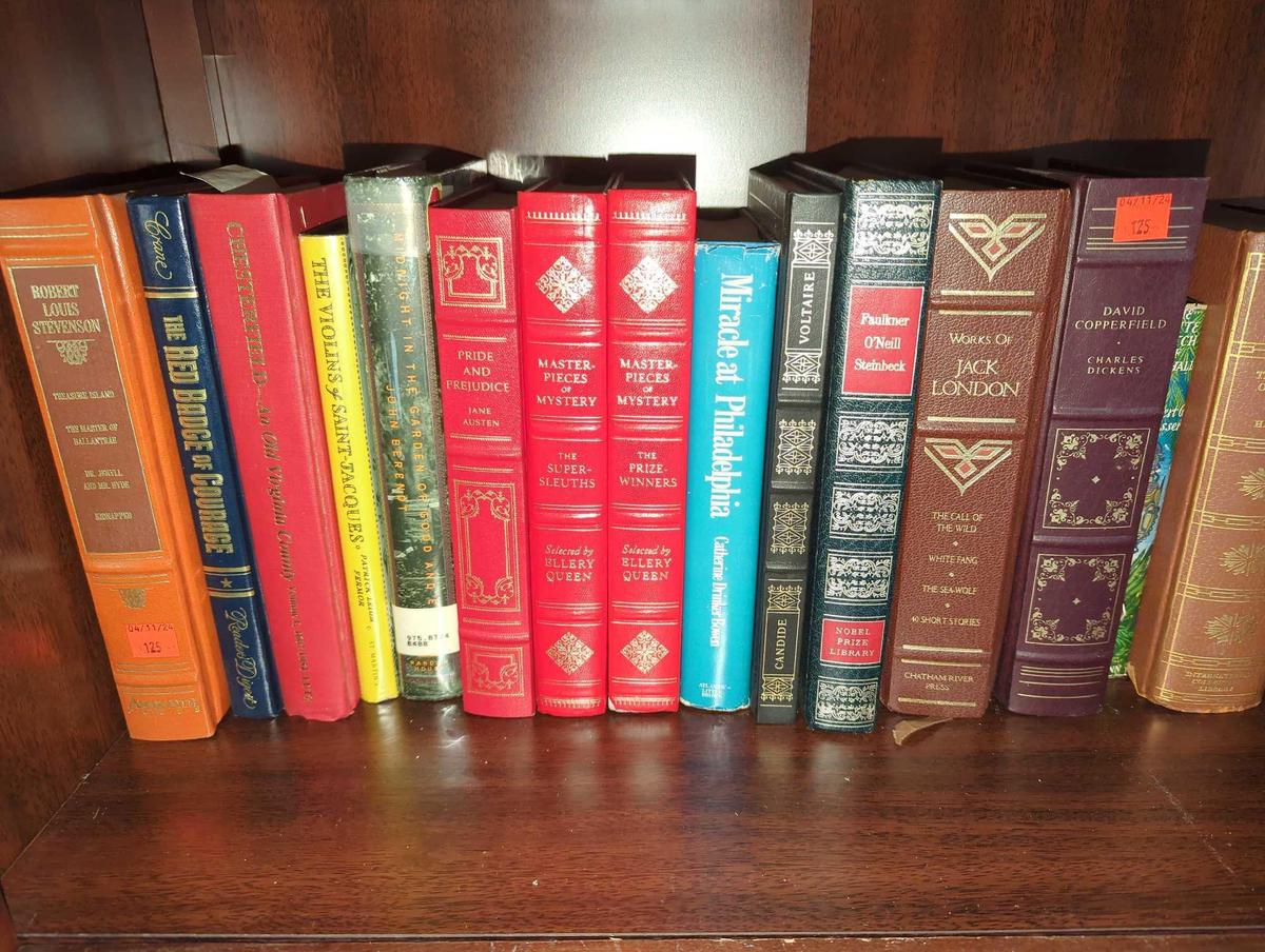 Shelf Lot of Assorted Books To Include, Works of Jack London, David Copperfield by Charles Dickens,