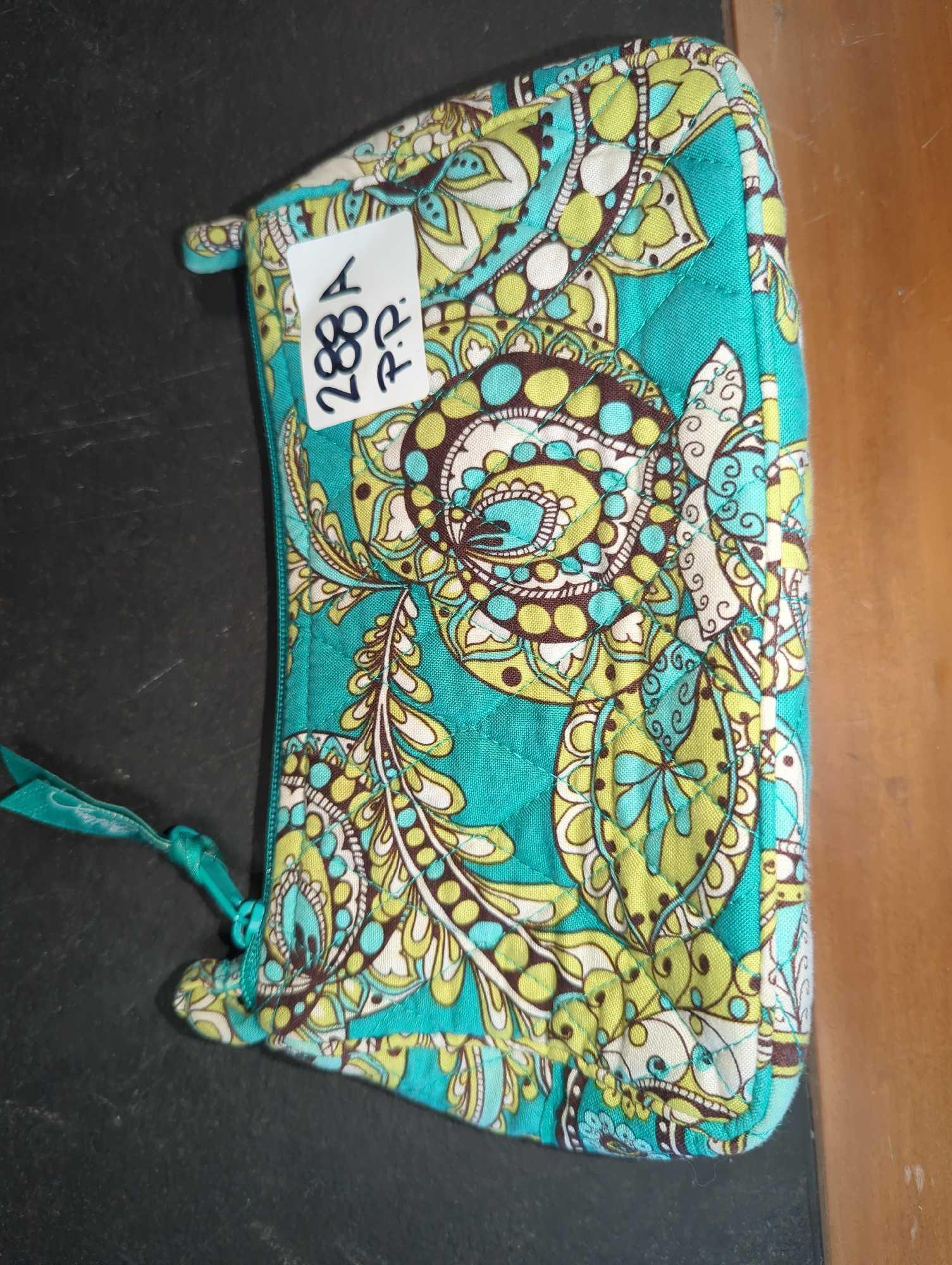 Vera Bradley 2007 Peacock Spring Pattern Mini Cross Body Purse, Appears to have Some Wear, What You