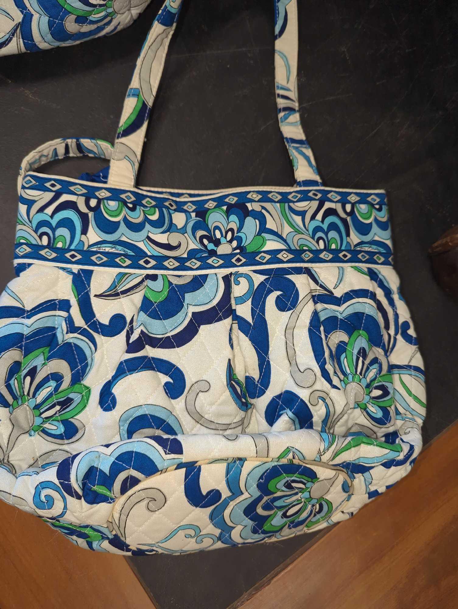 Lot of 3 Vera Bradley Betsy Mediterranean Pattern Handbags, All 3 Appear Lightly Used, What You See