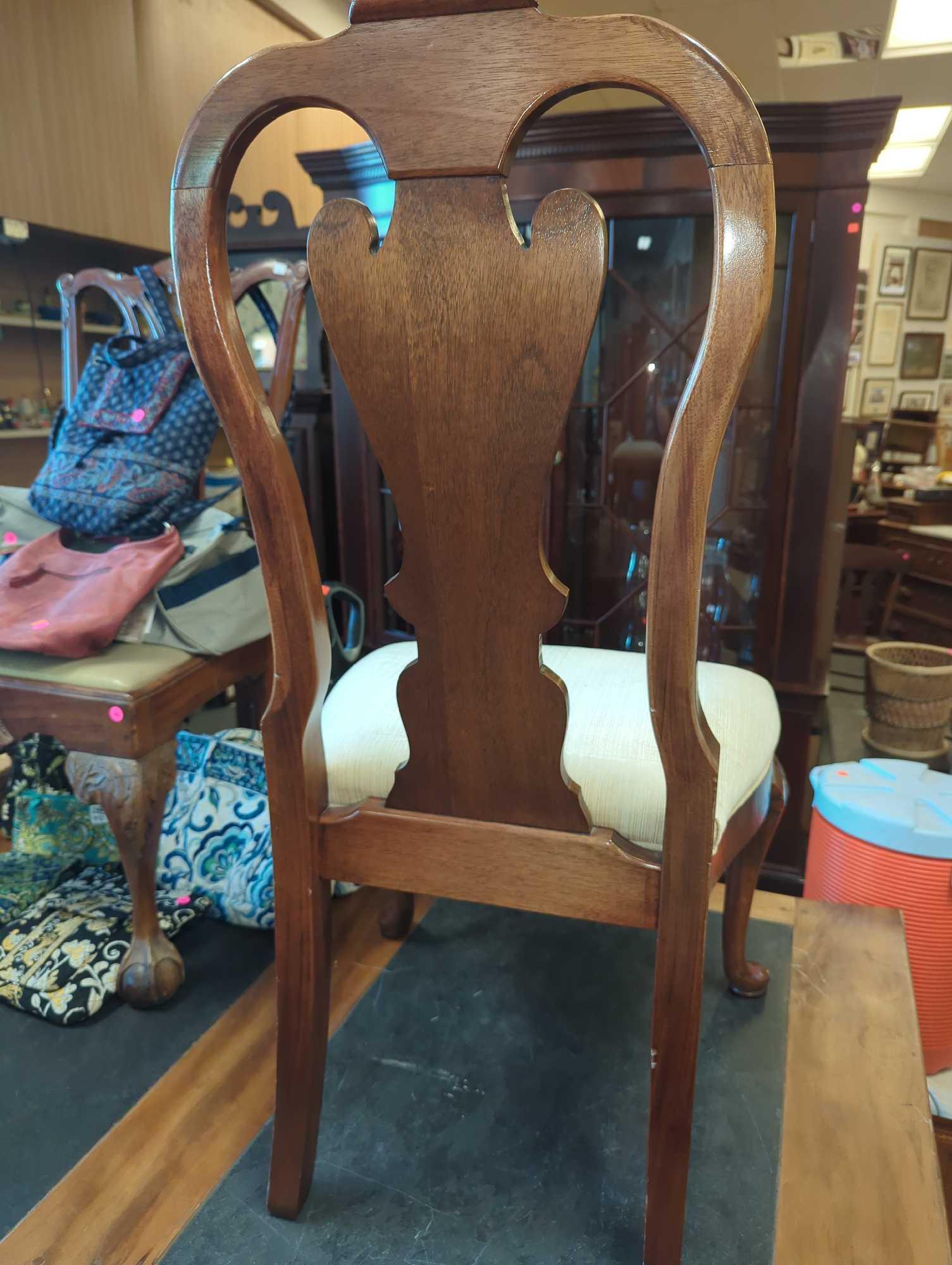 Queen Anne Style Splat Back Dinning Chair, Approximate Dimensions - 41" H x 22" D x 23" W, Appears