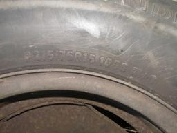 Commander Tire, P215/75R15, Tire is Bald in Some Places, Thread is Showing, Can be Used for Tire