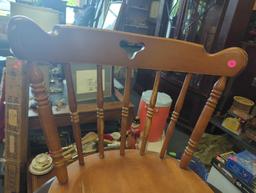 Colonial Style Maple Dining Chair by Tell City Furniture, Approximate Dimensions - 31" H x 22" W x