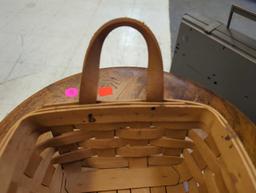 Longaberger Small Key Basket With Leather Band Handle, What you see in photos is what you will