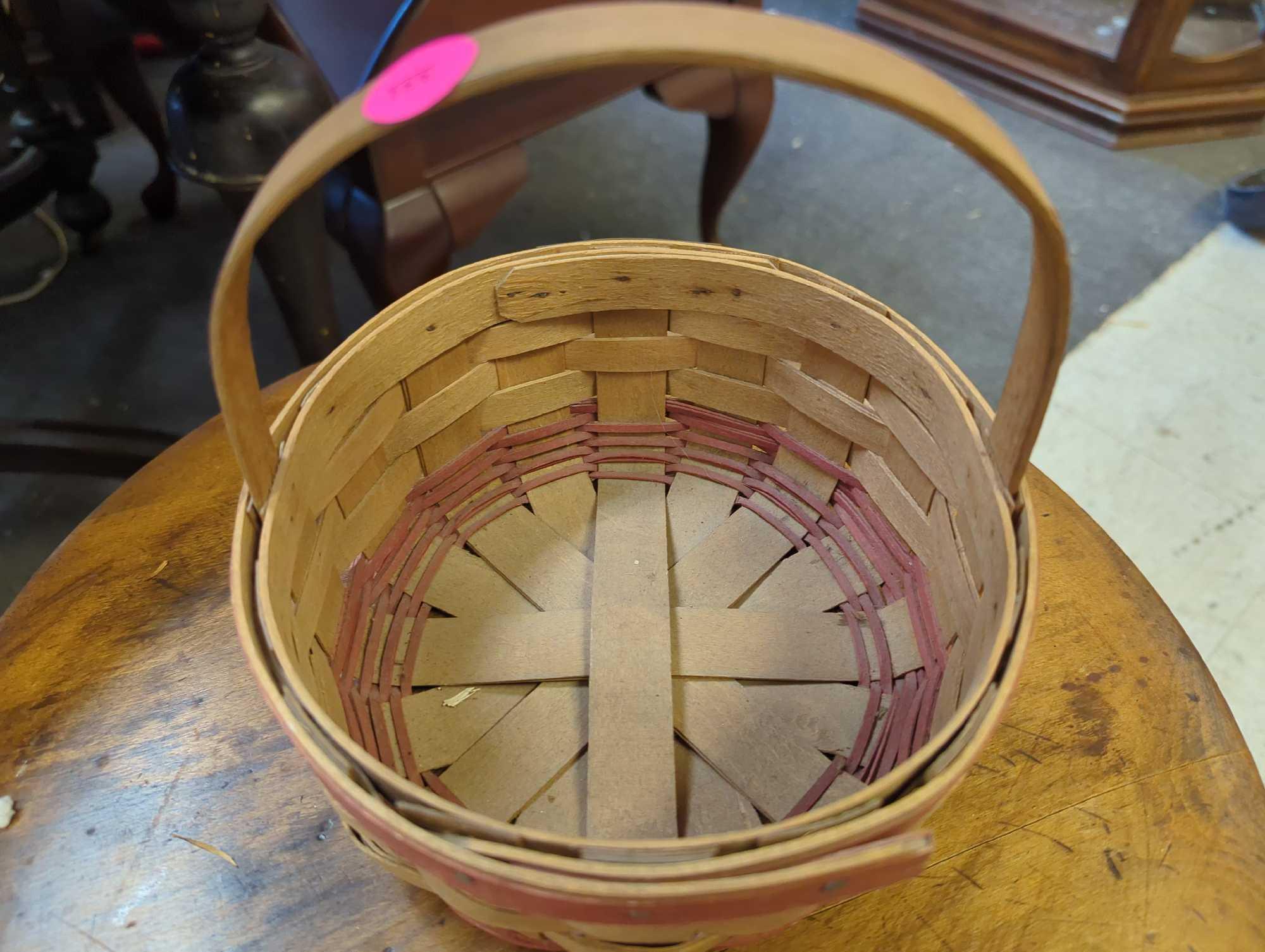 Longaberger 1985 Red Christmas Collection Cookie Basket, Basket #2, What you see in photos is what